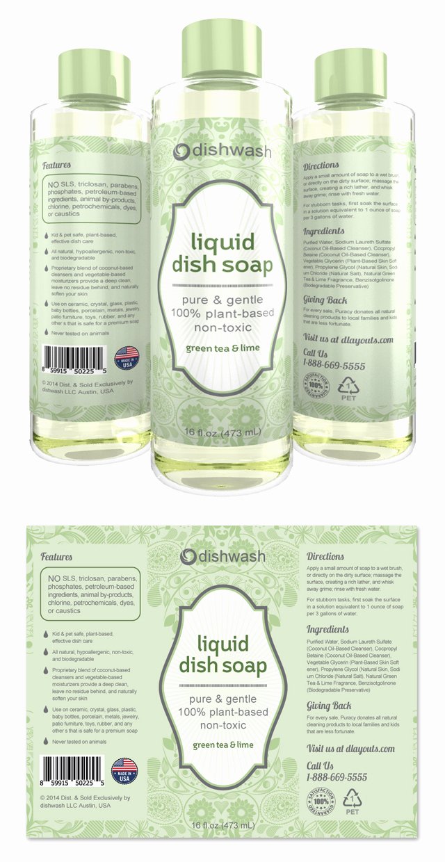 Liquid Dish soap Label Template