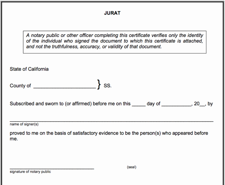 Notary Signature Block Template 