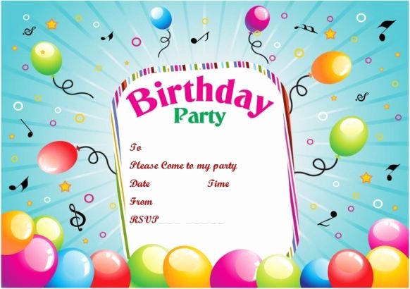 microsoft word paper birthday party invitation template