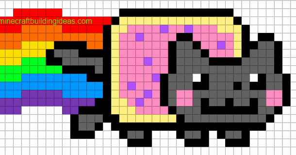 Minecraft Pixel Art Templates Nyan Cat