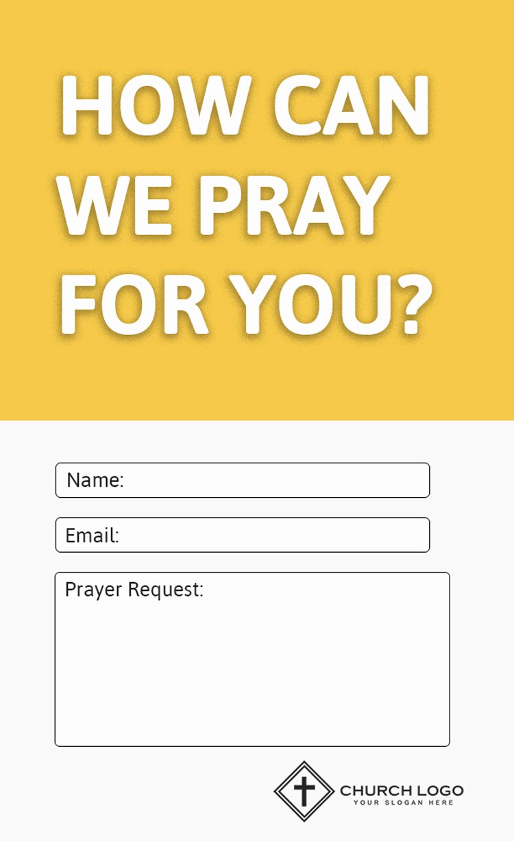 Modern Church Connection Cards 5 Free Templates