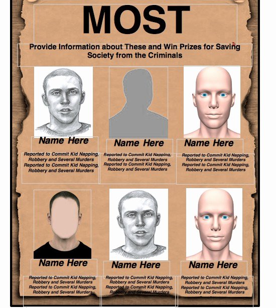 Most Wanted Poster Template 01