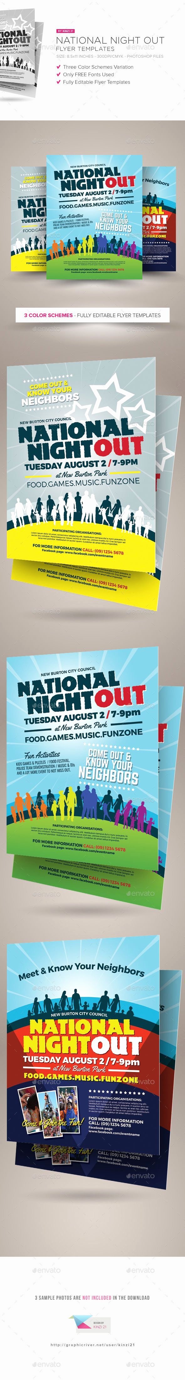 National Night Out Flyer Templates