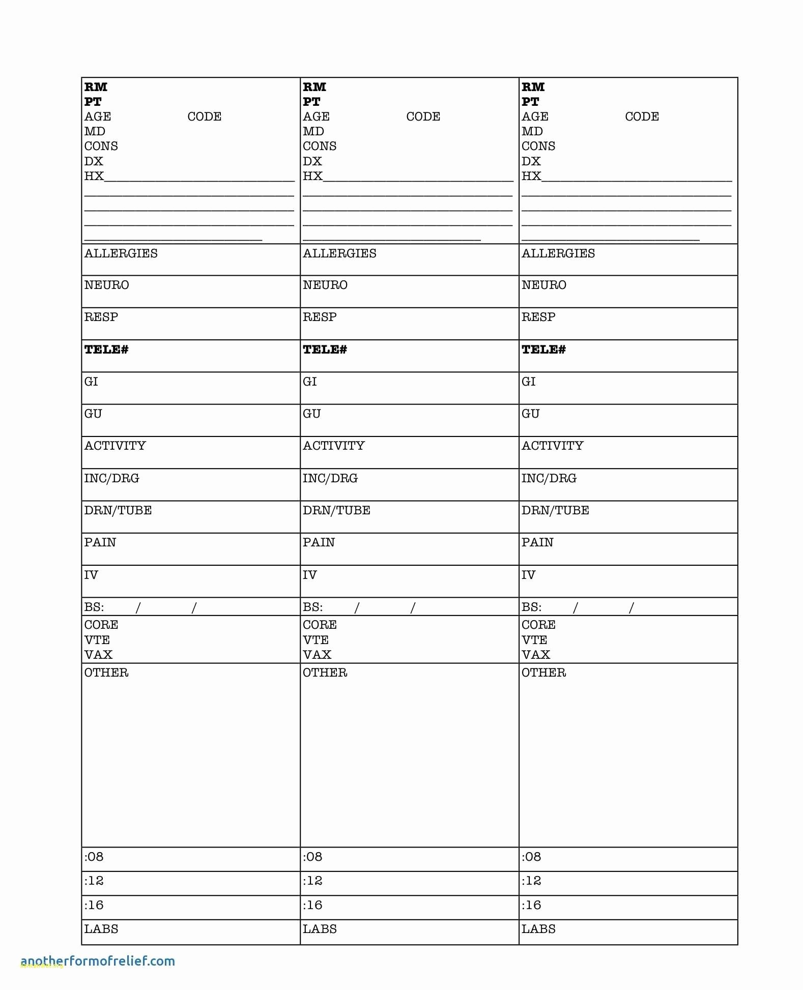 Nursing Bedside Shift Report Template Blogihrvati