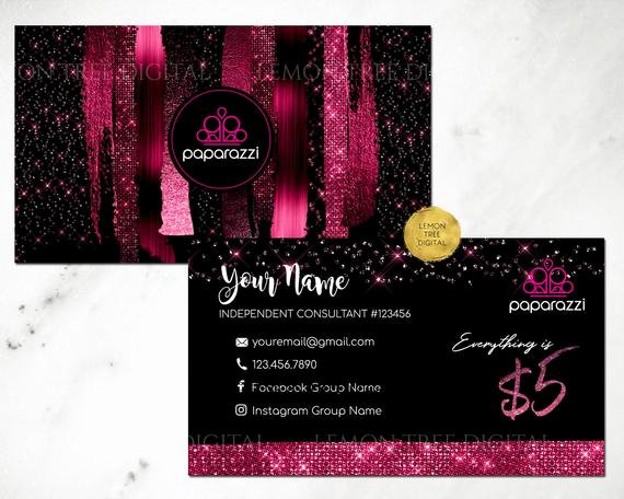 Paparazzi Business Cards Free Personalized Paparazzi Jewelry