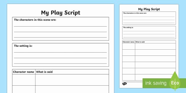 Play Script Templates Roleplay Role Play Act Drama