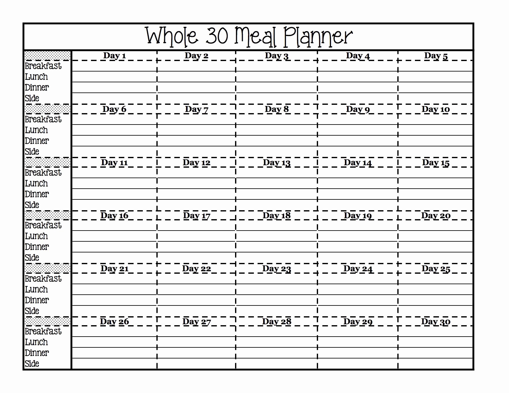 Preparing Your whole30 Free Printables Fit Your whole