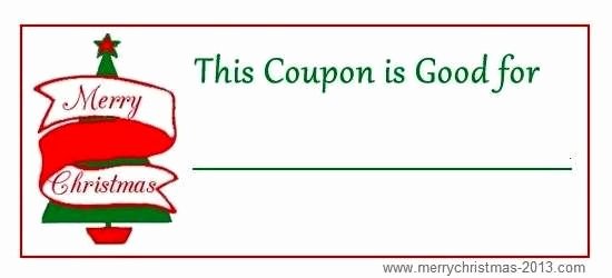 Printable Blank Gift Coupon Template Design Idea for
