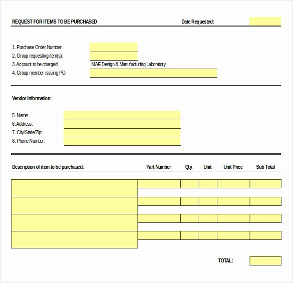 Purchase order Template Free Templates