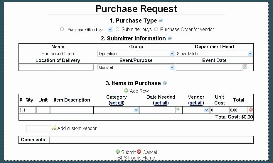 Purchase Requisition Template Excel Gallery Template