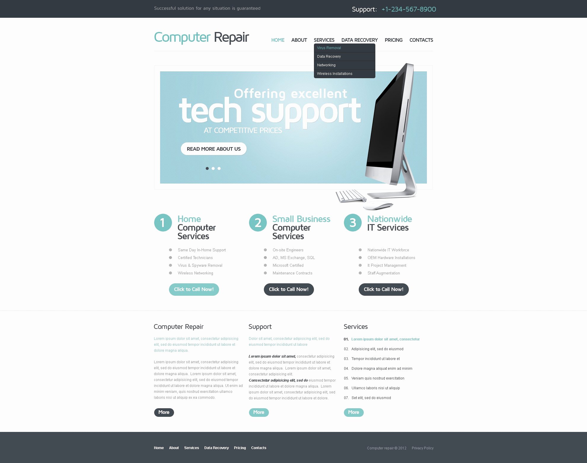 Puter Repair Website Template
