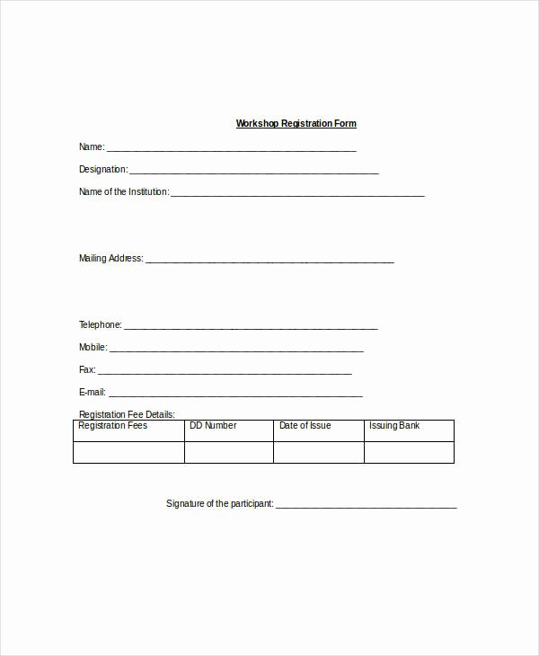 Registration form Template 9 Free Pdf Word Documents