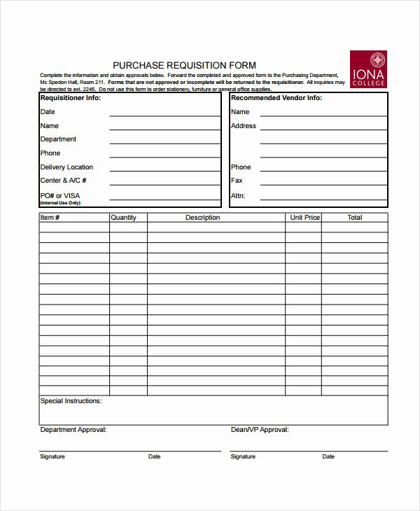 Requisition form Template 8 Free Pdf Documents Download