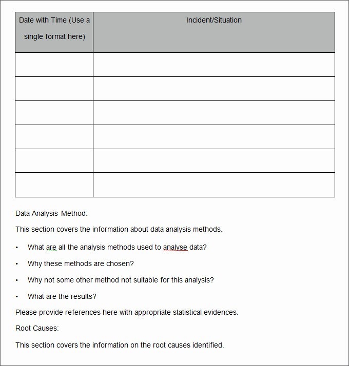 Root Cause Analysis Template 27 Free Word Excel Pdf