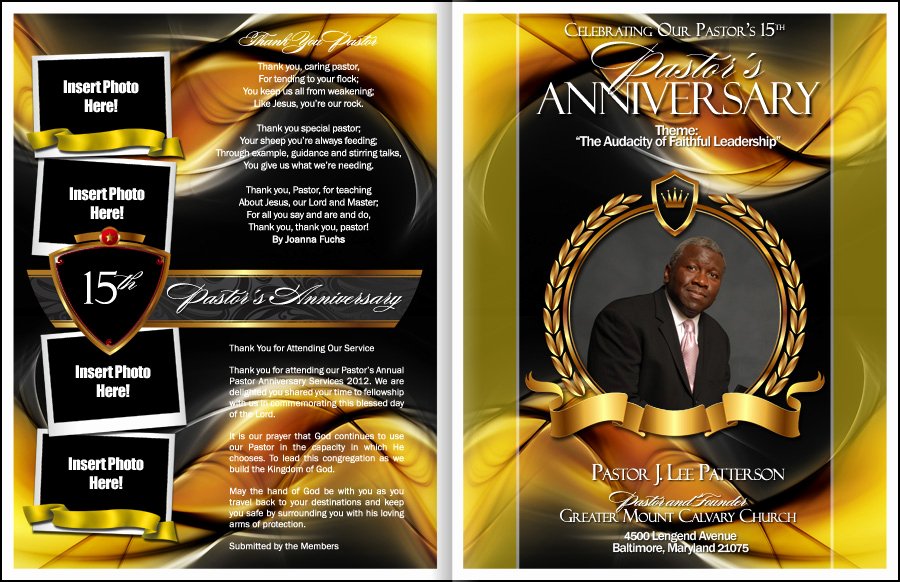 sacrament pastor anniversary program