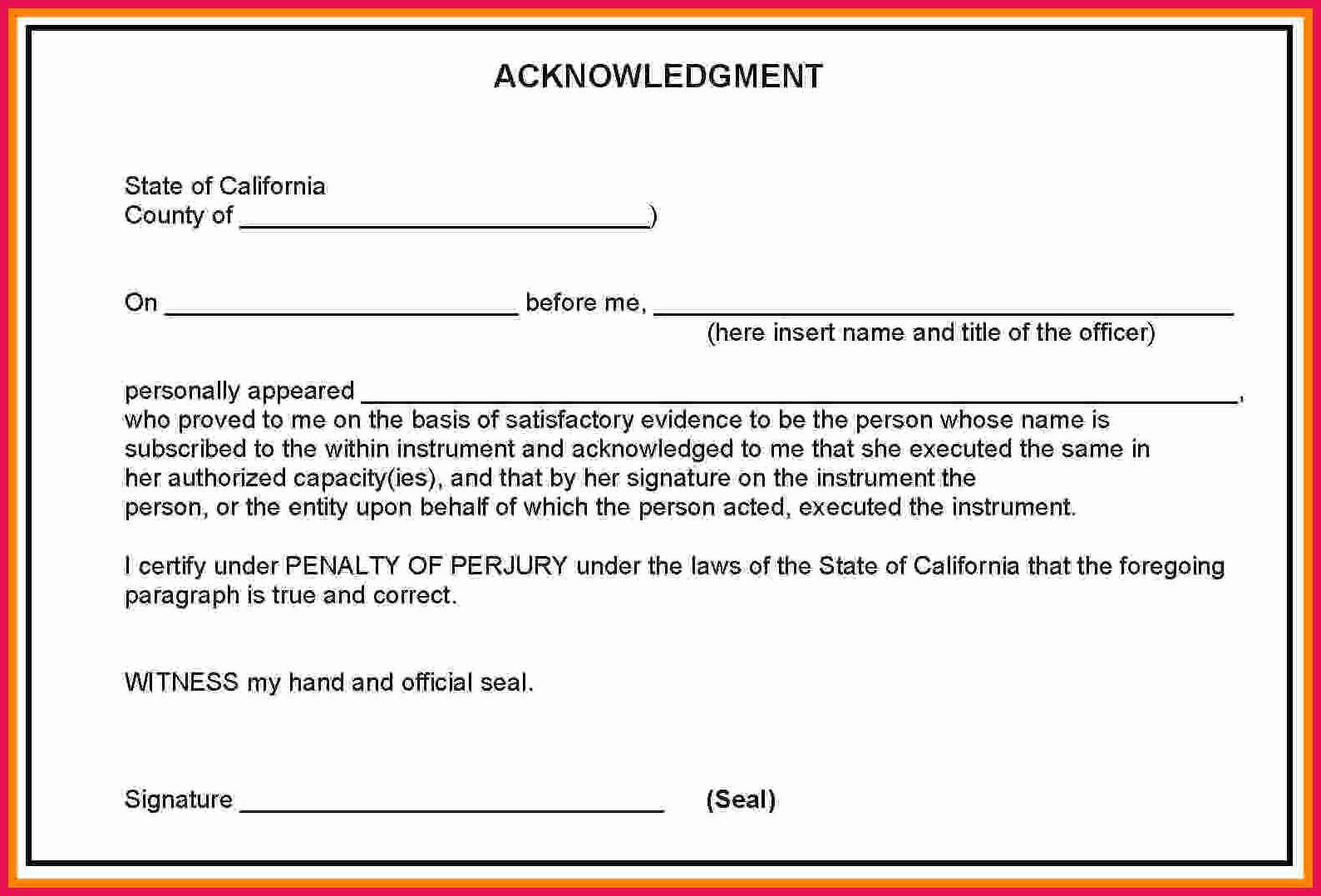 Notary Signature Block Template | Latter Example Template