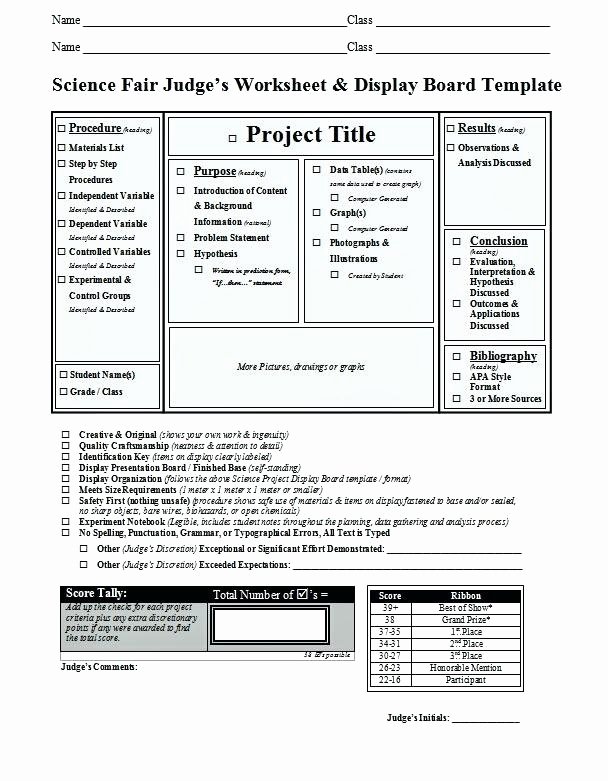 Science Fair Project Template Ideas Board Examples 8th