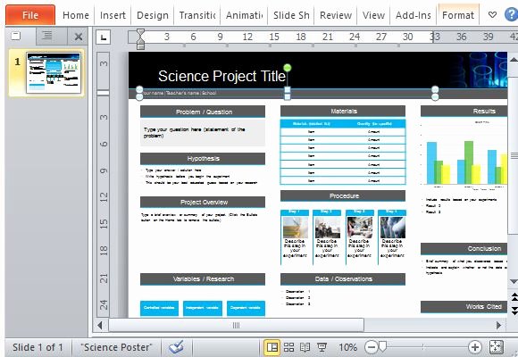 Science Poster Project Template for Powerpoint