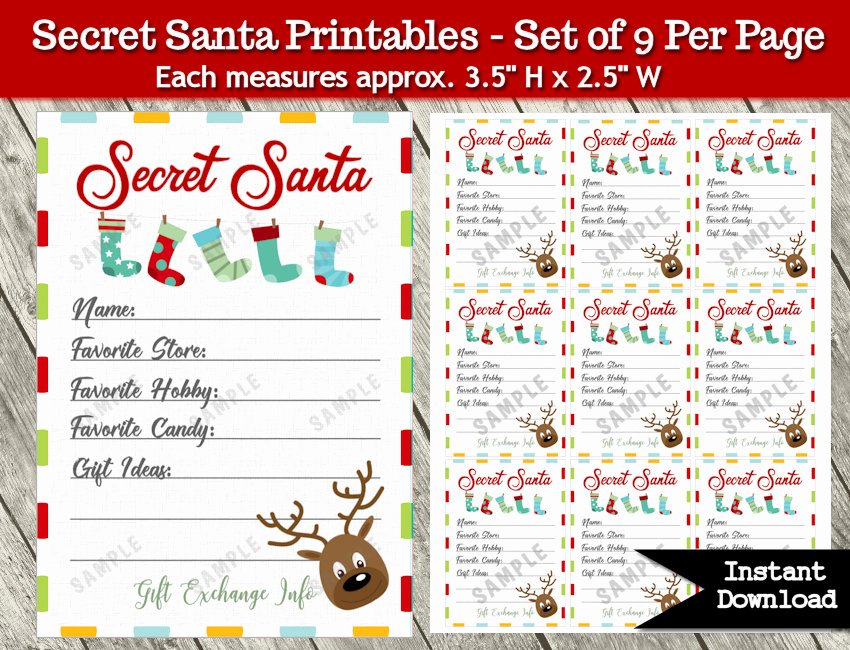 Gift Exchange Wish List Template