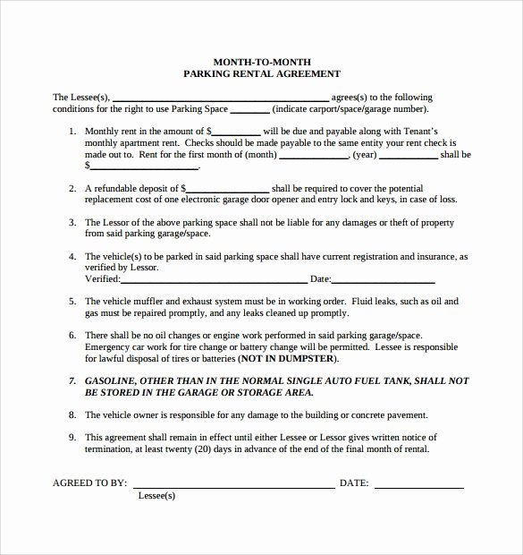 Simple Residential Lease form