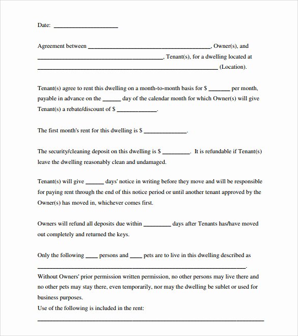 Simple Room Rental Agreement form Free Printable Sample