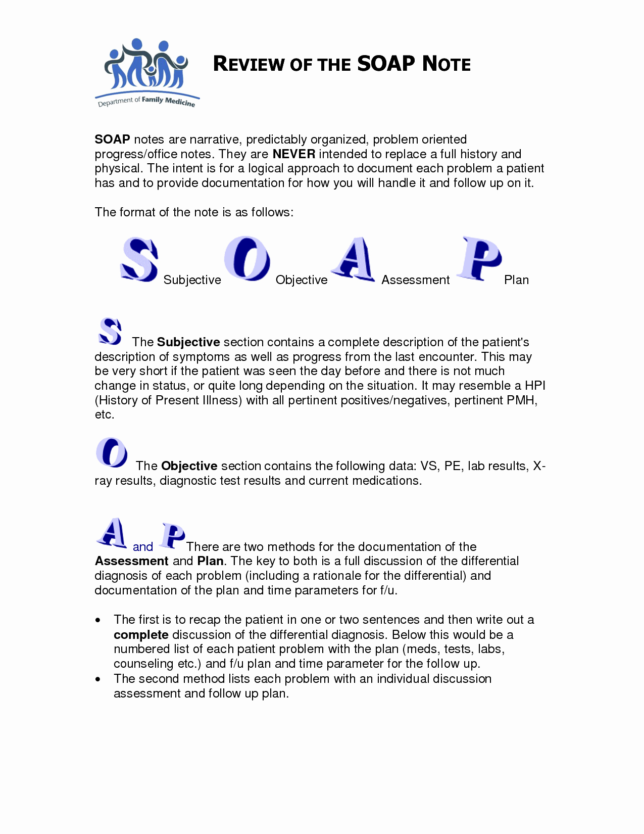 Physical Therapy Soap Notes Template