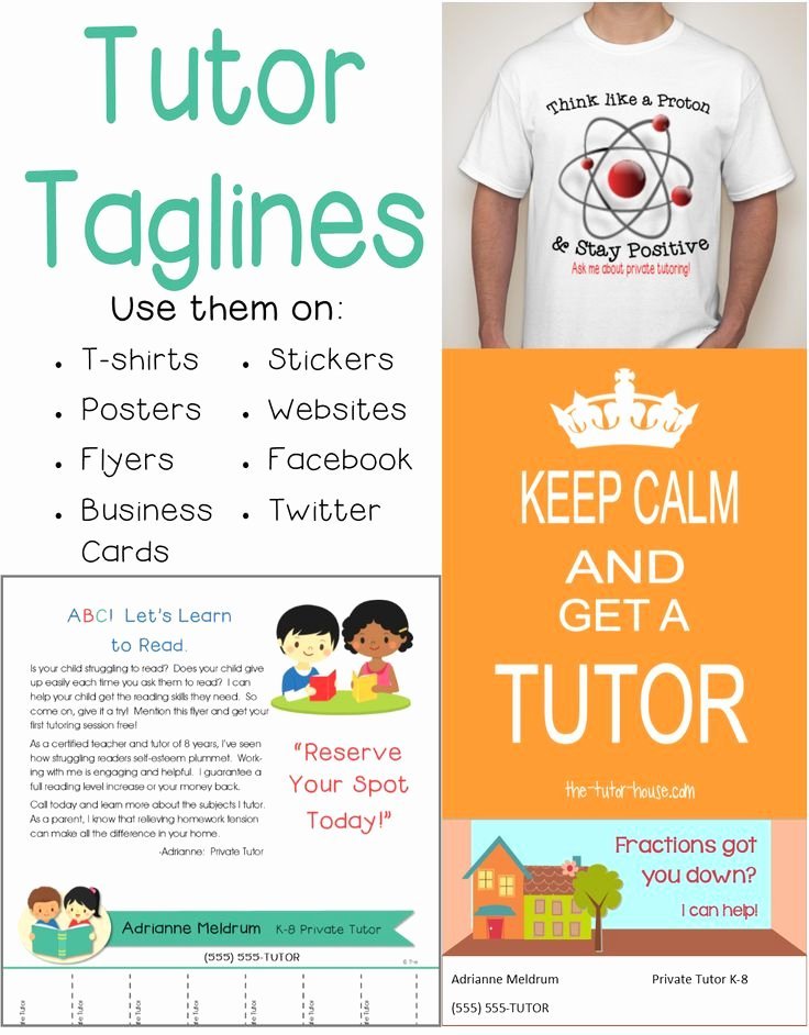 Taglines for Tutors Looking for A Way to Spice Up Your