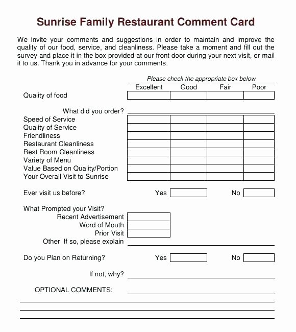 Template Free Restaurant Ment Card Template Guest