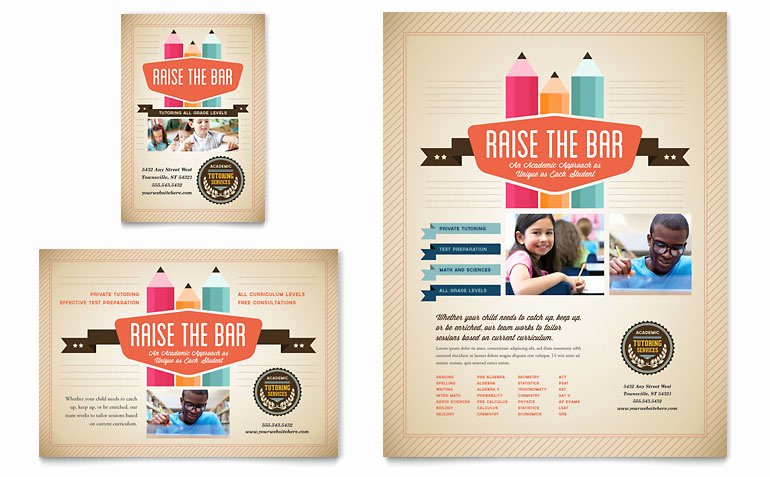 Tutoring School Flyer &amp; Ad Template Word &amp; Publisher