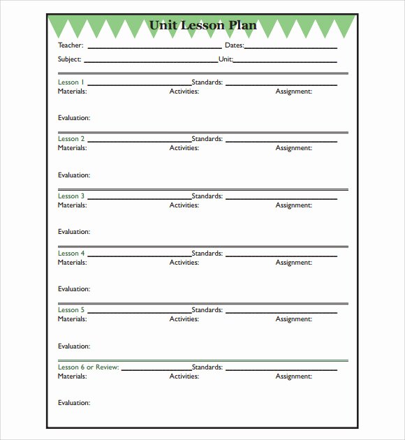 Unit Plan Template