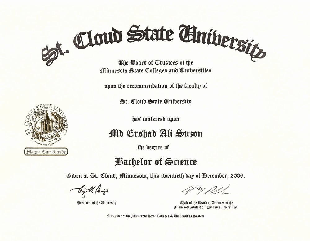 University Degree University Degree Certificate Template