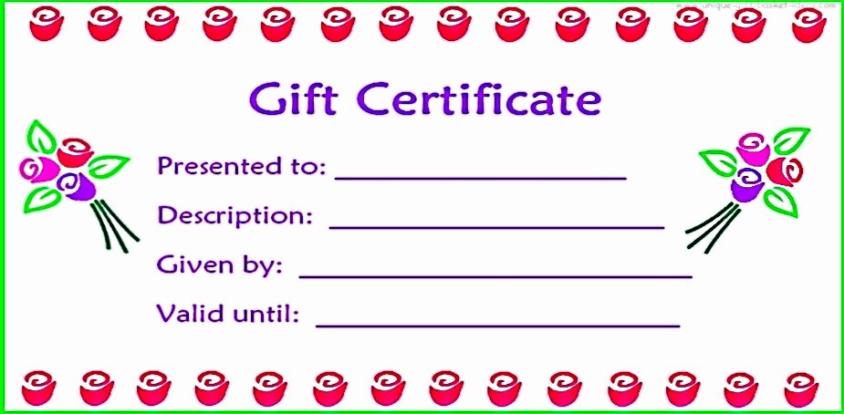 Uses for Gift Certificate Templates