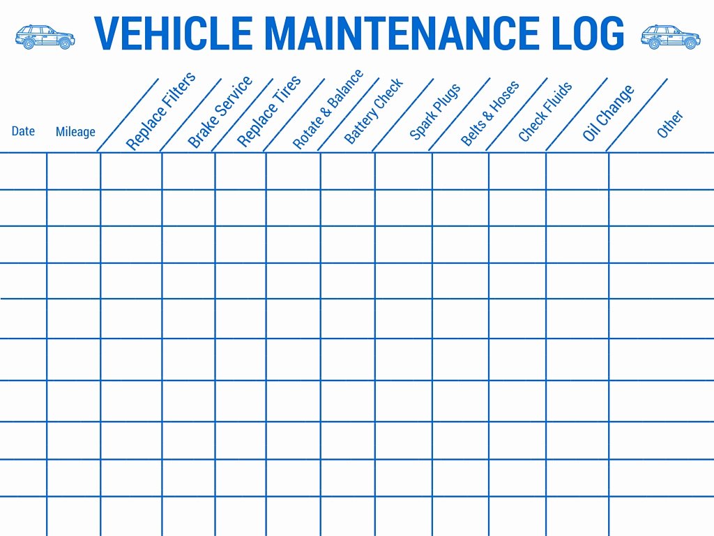 Fleet Vehicle Maintenance Log Template – Letter Example Template