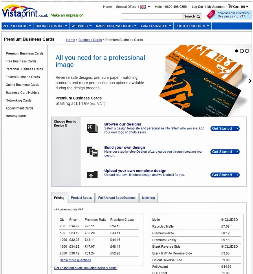 Vistaprint – Premium Business Cards Review Including