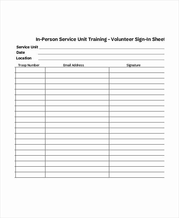 Volunteer Sign In Sheet Templates 14 Free Pdf Documents
