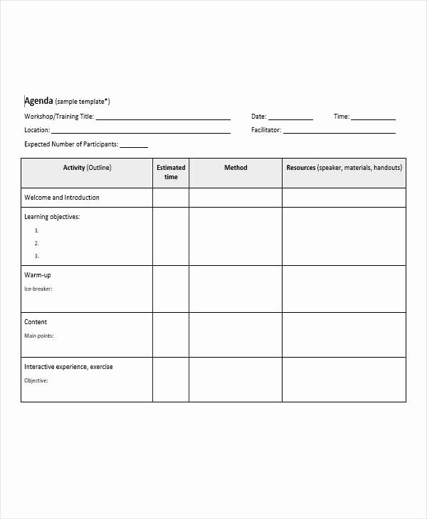 10 Agenda Outline Templates Free Sample Example format
