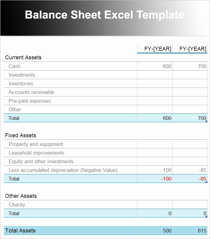 10 Balance Sheet Template Free Word Excel Pdf formats