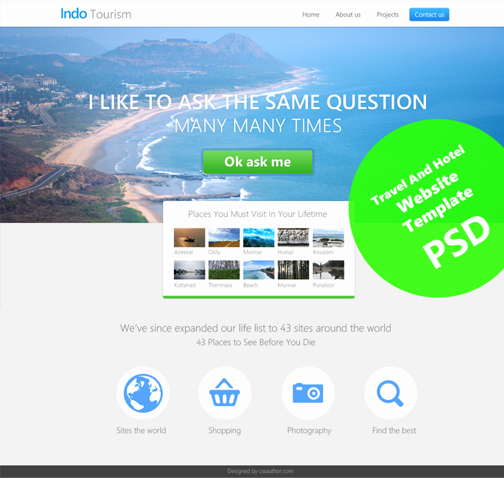 10 Beautiful Web Design Template Psd for Free Download