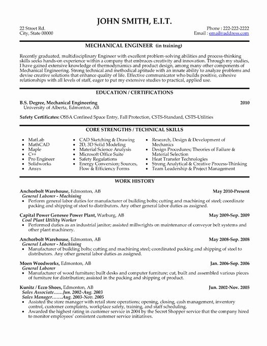 best mechanical engineer resume templates samples