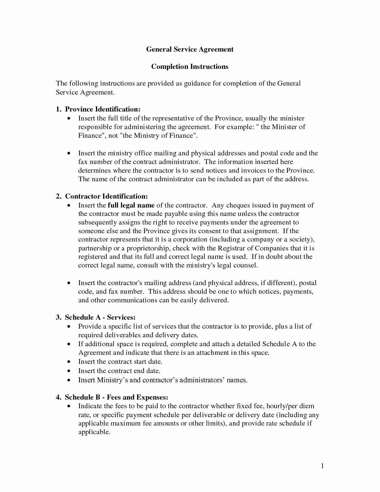 10 Best Of General Contract Agreement Template