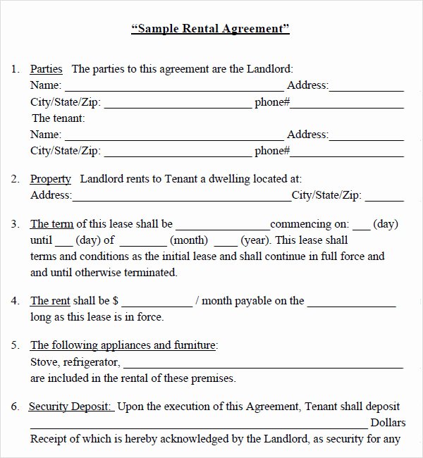10 Best Of House Rental Agreement Template House