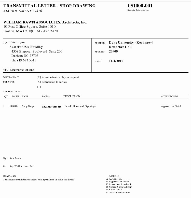 post letter of transmittal template construction