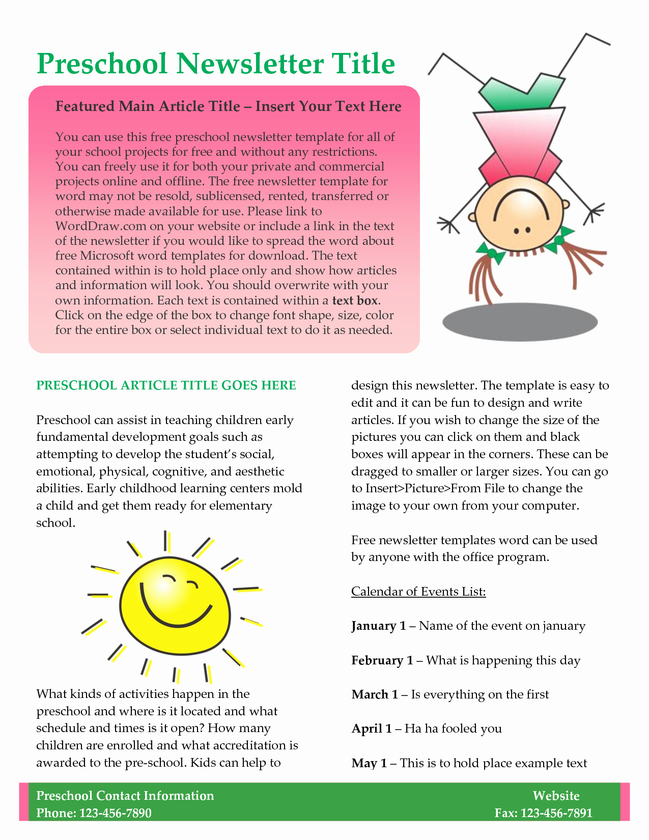 10 Best Of Newsletter Template Free Business
