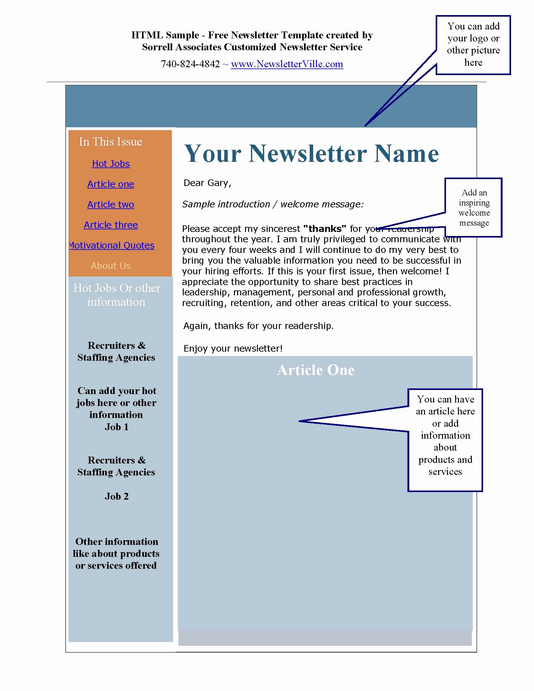 10 Best Of Newsletter Template Free Business
