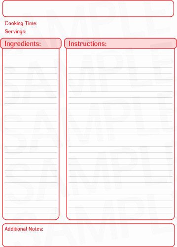 10 Best Of Printable Recipe Page Template Free
