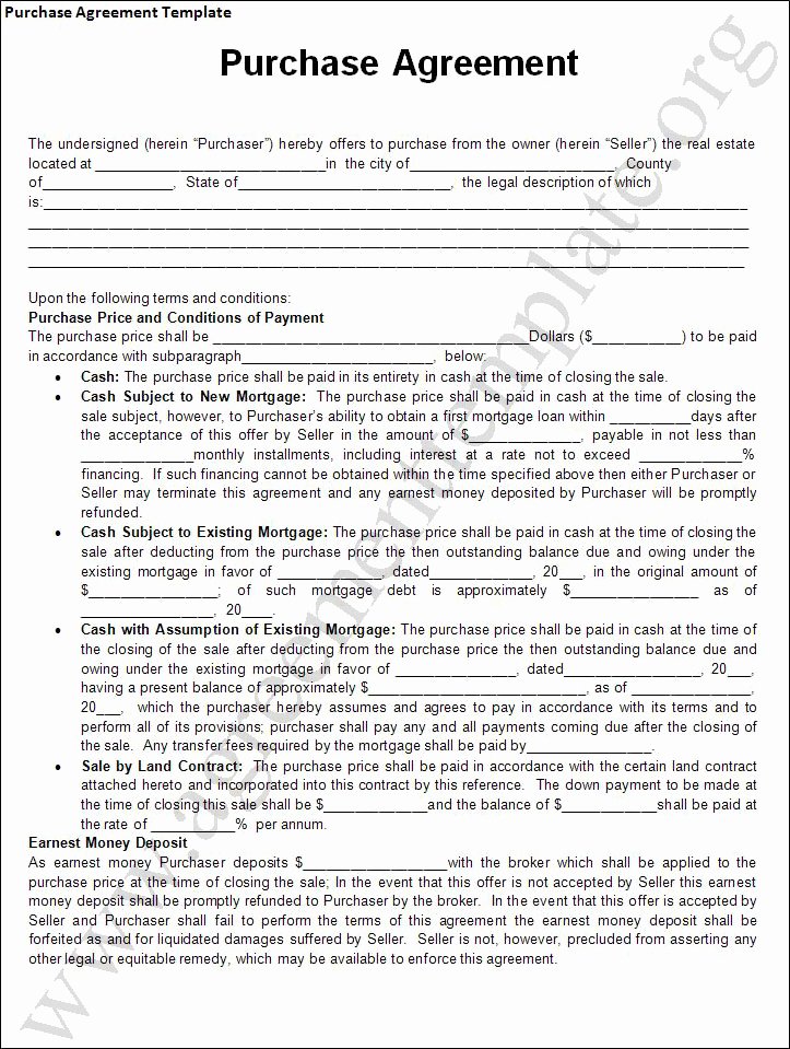 post purchase and sale agreement form