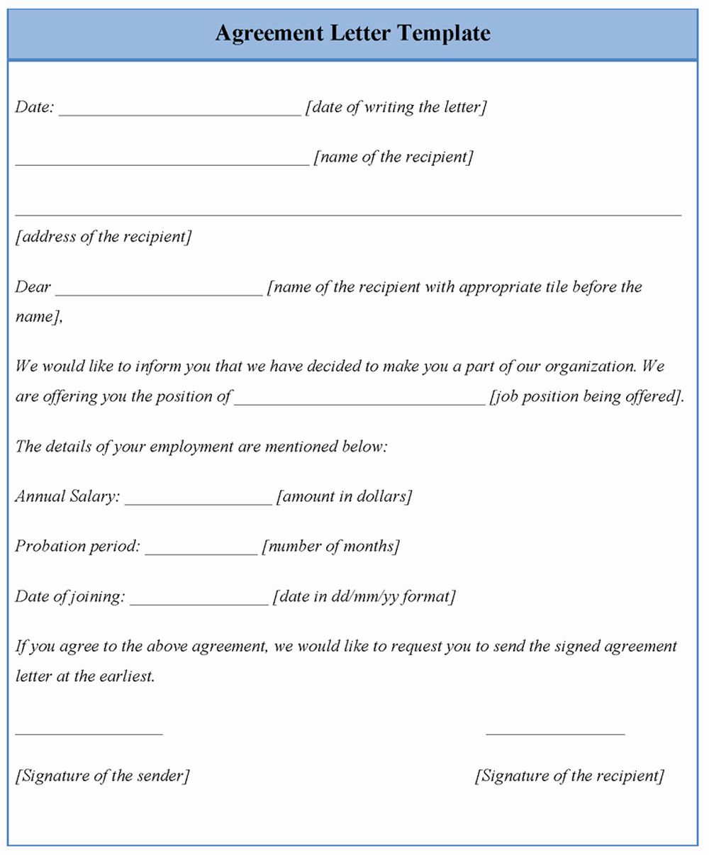 10 Best Of Simple Agreements Letters Template