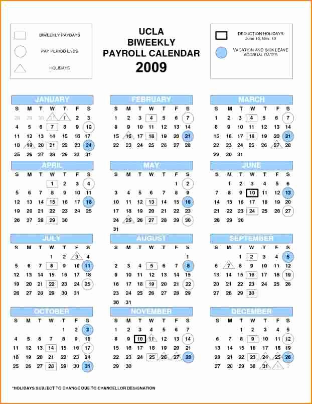 10 Biweekly Payroll Calendar Template 2017