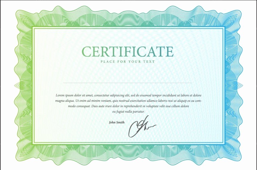 10 Blank Certificate Template Psd Word Eps and Indesign