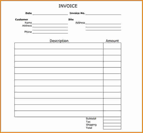 10 Blank Invoice Template Pdf